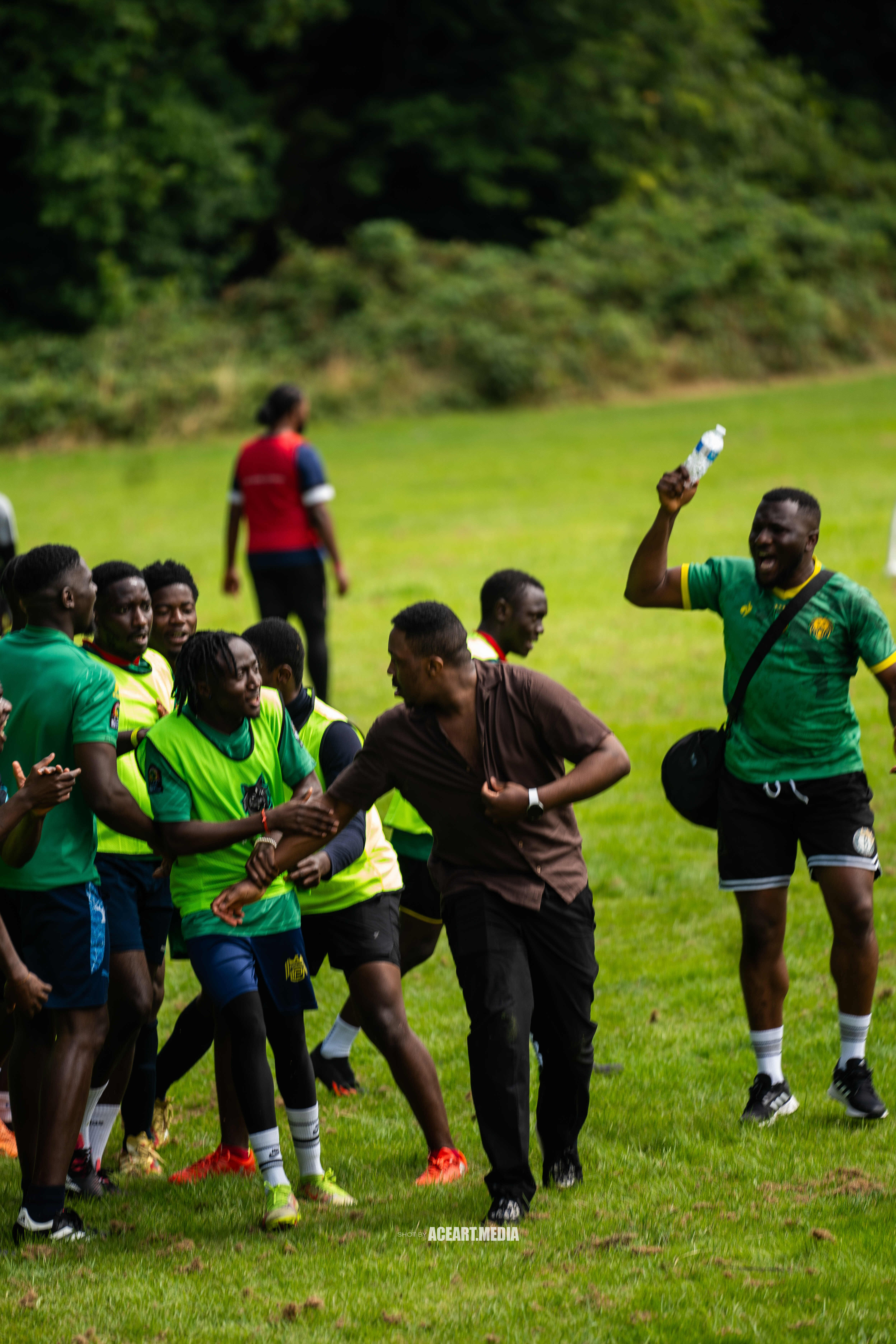 CAMUK members celebrating after a football match